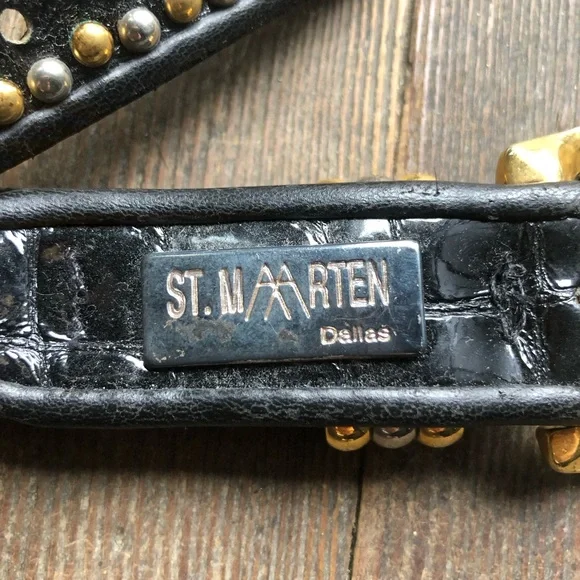 Vintage St. Maarten studded belt - Picture 6 of 12